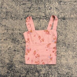 Reformation Pink Floral Camisole